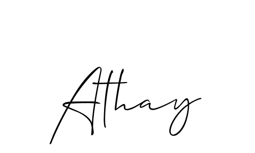 Create a beautiful signature design for name Athay. With this signature (Allison_Script) fonts, you can make a handwritten signature for free. Athay signature style 2 images and pictures png