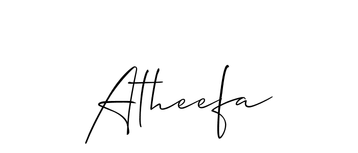 Also You can easily find your signature by using the search form. We will create Atheefa name handwritten signature images for you free of cost using Allison_Script sign style. Atheefa signature style 2 images and pictures png