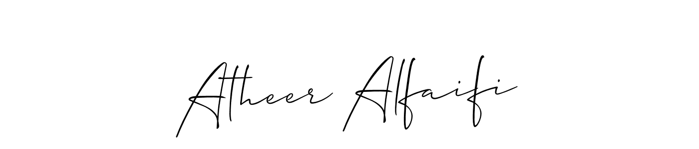 You should practise on your own different ways (Allison_Script) to write your name (Atheer Alfaifi) in signature. don't let someone else do it for you. Atheer Alfaifi signature style 2 images and pictures png