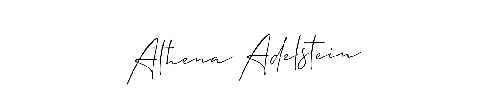 Use a signature maker to create a handwritten signature online. With this signature software, you can design (Allison_Script) your own signature for name Athena Adelstein. Athena Adelstein signature style 2 images and pictures png