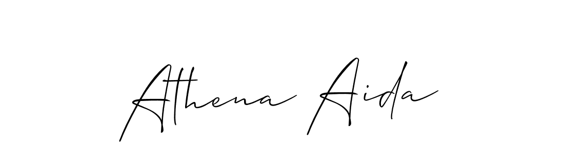 You should practise on your own different ways (Allison_Script) to write your name (Athena Aida) in signature. don't let someone else do it for you. Athena Aida signature style 2 images and pictures png