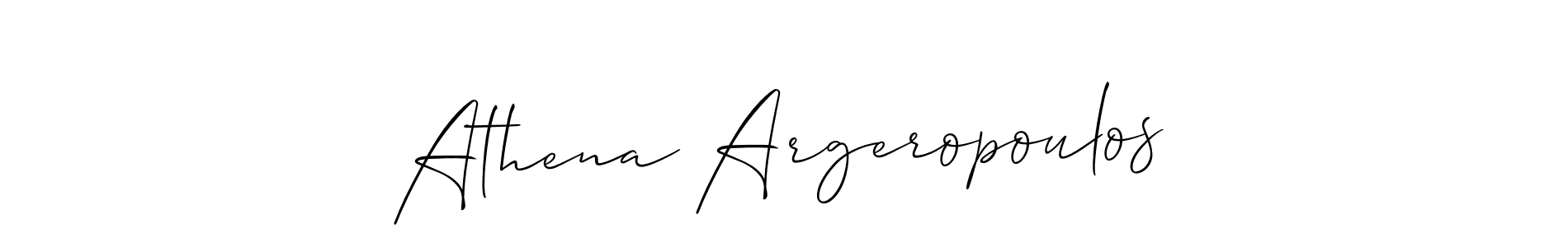 The best way (Allison_Script) to make a short signature is to pick only two or three words in your name. The name Athena Argeropoulos include a total of six letters. For converting this name. Athena Argeropoulos signature style 2 images and pictures png