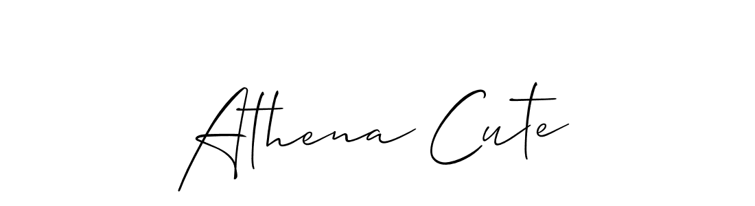 Make a beautiful signature design for name Athena Cute. With this signature (Allison_Script) style, you can create a handwritten signature for free. Athena Cute signature style 2 images and pictures png