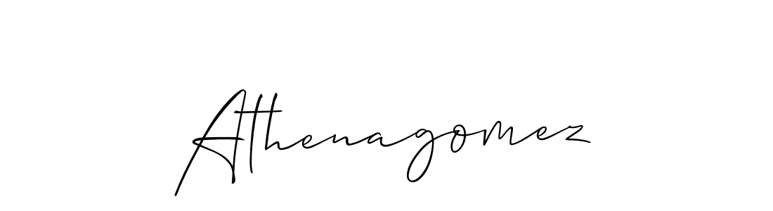 How to Draw Athenagomez signature style? Allison_Script is a latest design signature styles for name Athenagomez. Athenagomez signature style 2 images and pictures png