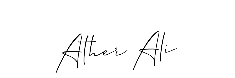 This is the best signature style for the Ather Ali name. Also you like these signature font (Allison_Script). Mix name signature. Ather Ali signature style 2 images and pictures png