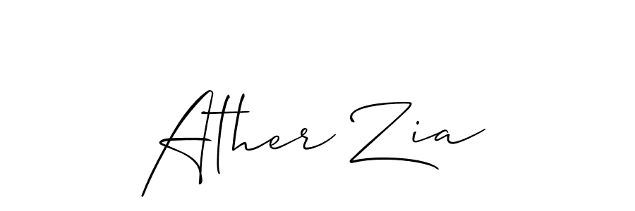 Make a short Ather Zia signature style. Manage your documents anywhere anytime using Allison_Script. Create and add eSignatures, submit forms, share and send files easily. Ather Zia signature style 2 images and pictures png