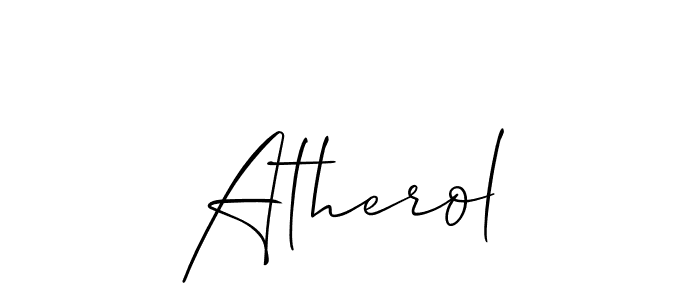 Also we have Atherol name is the best signature style. Create professional handwritten signature collection using Allison_Script autograph style. Atherol signature style 2 images and pictures png