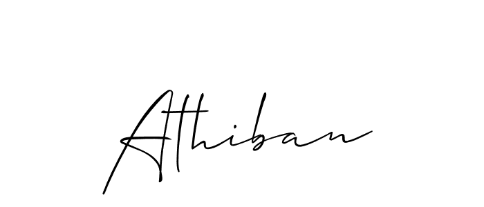 Also we have Athiban name is the best signature style. Create professional handwritten signature collection using Allison_Script autograph style. Athiban signature style 2 images and pictures png