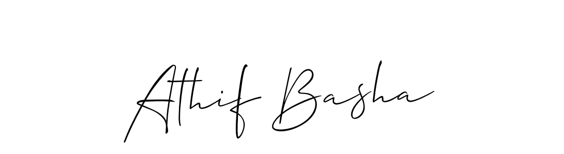 How to make Athif Basha signature? Allison_Script is a professional autograph style. Create handwritten signature for Athif Basha name. Athif Basha signature style 2 images and pictures png