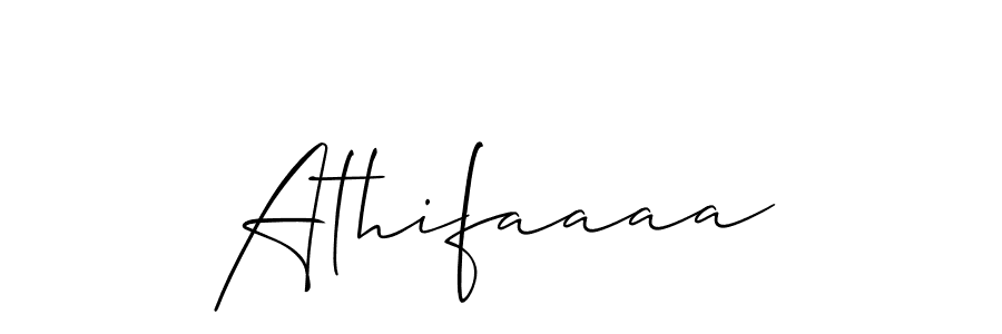 Also we have Athifaaaa name is the best signature style. Create professional handwritten signature collection using Allison_Script autograph style. Athifaaaa signature style 2 images and pictures png