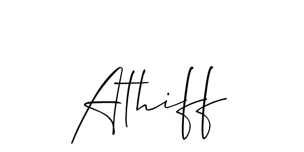 Make a short Athiff signature style. Manage your documents anywhere anytime using Allison_Script. Create and add eSignatures, submit forms, share and send files easily. Athiff signature style 2 images and pictures png