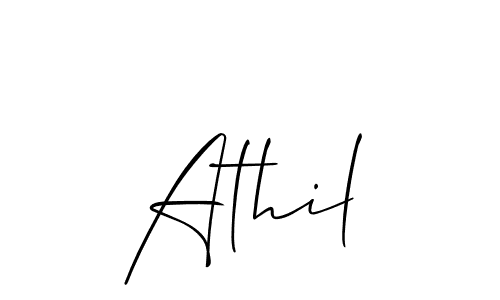 Make a beautiful signature design for name Athil. With this signature (Allison_Script) style, you can create a handwritten signature for free. Athil signature style 2 images and pictures png