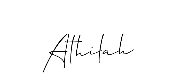 Make a beautiful signature design for name Athilah. With this signature (Allison_Script) style, you can create a handwritten signature for free. Athilah signature style 2 images and pictures png