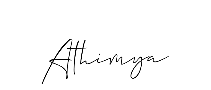 How to make Athimya signature? Allison_Script is a professional autograph style. Create handwritten signature for Athimya name. Athimya signature style 2 images and pictures png