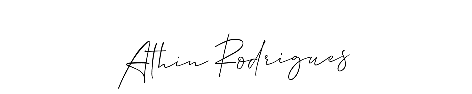 Also we have Athin Rodrigues name is the best signature style. Create professional handwritten signature collection using Allison_Script autograph style. Athin Rodrigues signature style 2 images and pictures png