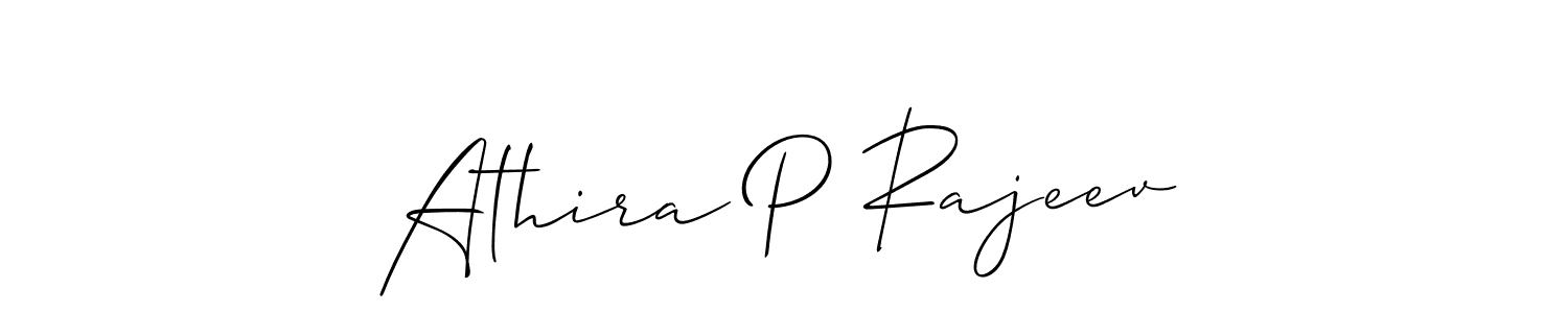 Also You can easily find your signature by using the search form. We will create Athira P Rajeev name handwritten signature images for you free of cost using Allison_Script sign style. Athira P Rajeev signature style 2 images and pictures png
