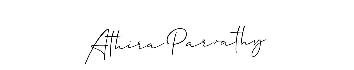 Make a beautiful signature design for name Athira Parvathy. With this signature (Allison_Script) style, you can create a handwritten signature for free. Athira Parvathy signature style 2 images and pictures png