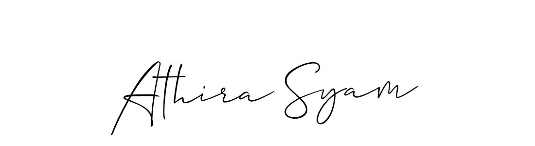 It looks lik you need a new signature style for name Athira Syam. Design unique handwritten (Allison_Script) signature with our free signature maker in just a few clicks. Athira Syam signature style 2 images and pictures png