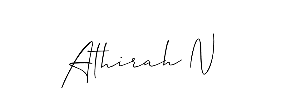 Make a beautiful signature design for name Athirah N. Use this online signature maker to create a handwritten signature for free. Athirah N signature style 2 images and pictures png