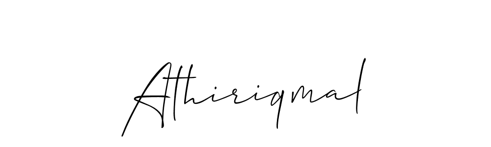 Design your own signature with our free online signature maker. With this signature software, you can create a handwritten (Allison_Script) signature for name Athiriqmal. Athiriqmal signature style 2 images and pictures png