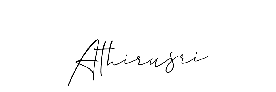 How to make Athirusri signature? Allison_Script is a professional autograph style. Create handwritten signature for Athirusri name. Athirusri signature style 2 images and pictures png