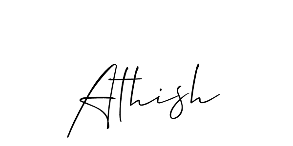 How to make Athish name signature. Use Allison_Script style for creating short signs online. This is the latest handwritten sign. Athish signature style 2 images and pictures png