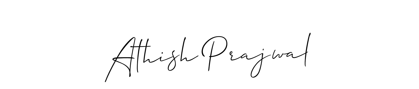 if you are searching for the best signature style for your name Athish Prajwal. so please give up your signature search. here we have designed multiple signature styles  using Allison_Script. Athish Prajwal signature style 2 images and pictures png