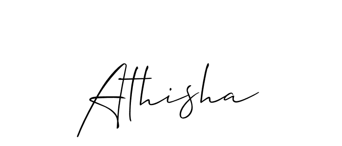 You should practise on your own different ways (Allison_Script) to write your name (Athisha) in signature. don't let someone else do it for you. Athisha signature style 2 images and pictures png