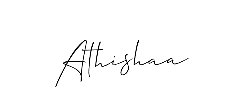 if you are searching for the best signature style for your name Athishaa. so please give up your signature search. here we have designed multiple signature styles  using Allison_Script. Athishaa signature style 2 images and pictures png
