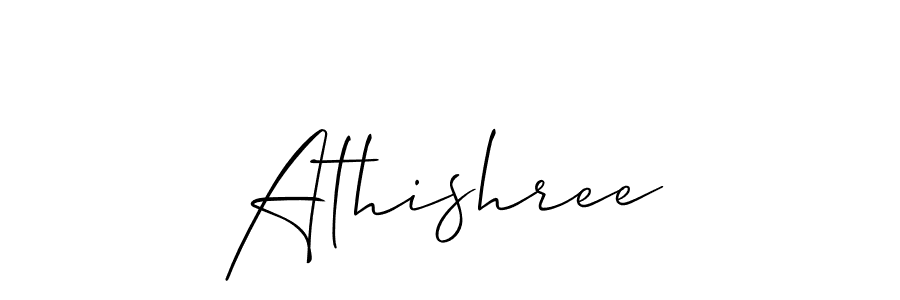 How to make Athishree signature? Allison_Script is a professional autograph style. Create handwritten signature for Athishree name. Athishree signature style 2 images and pictures png