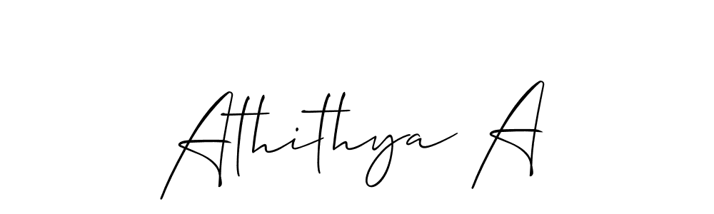 Similarly Allison_Script is the best handwritten signature design. Signature creator online .You can use it as an online autograph creator for name Athithya A. Athithya A signature style 2 images and pictures png