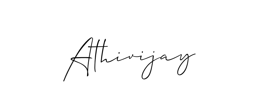 Make a beautiful signature design for name Athivijay. With this signature (Allison_Script) style, you can create a handwritten signature for free. Athivijay signature style 2 images and pictures png