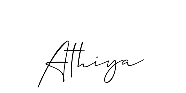 Make a short Athiya signature style. Manage your documents anywhere anytime using Allison_Script. Create and add eSignatures, submit forms, share and send files easily. Athiya signature style 2 images and pictures png