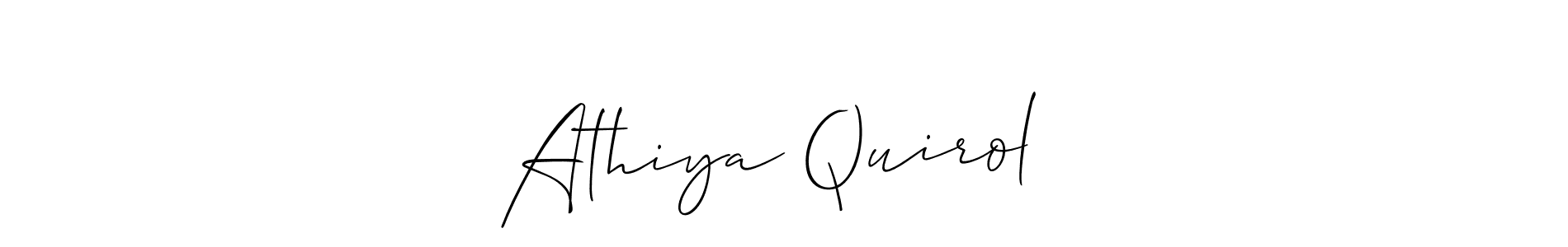 You should practise on your own different ways (Allison_Script) to write your name (Athiya Quirol♥️) in signature. don't let someone else do it for you. Athiya Quirol♥️ signature style 2 images and pictures png