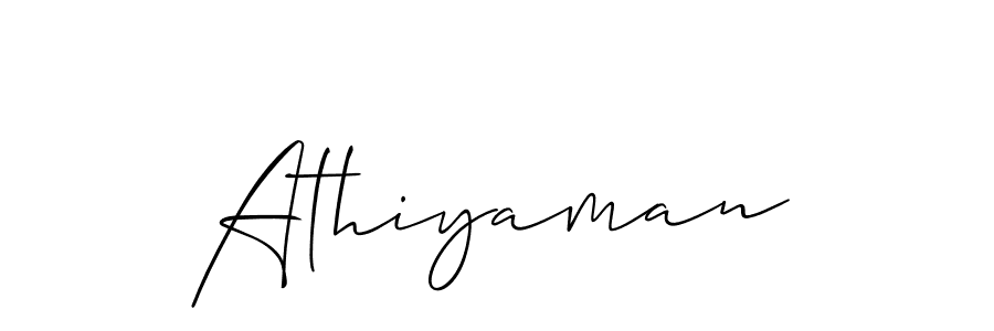 The best way (Allison_Script) to make a short signature is to pick only two or three words in your name. The name Athiyaman include a total of six letters. For converting this name. Athiyaman signature style 2 images and pictures png