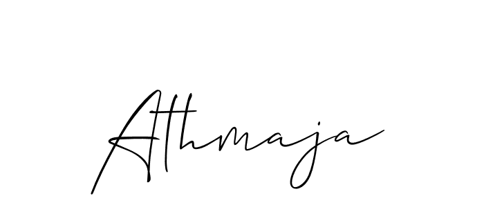 Make a beautiful signature design for name Athmaja. With this signature (Allison_Script) style, you can create a handwritten signature for free. Athmaja signature style 2 images and pictures png