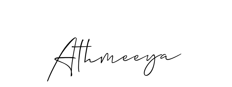 if you are searching for the best signature style for your name Athmeeya. so please give up your signature search. here we have designed multiple signature styles  using Allison_Script. Athmeeya signature style 2 images and pictures png