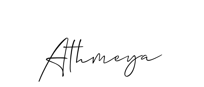 It looks lik you need a new signature style for name Athmeya. Design unique handwritten (Allison_Script) signature with our free signature maker in just a few clicks. Athmeya signature style 2 images and pictures png