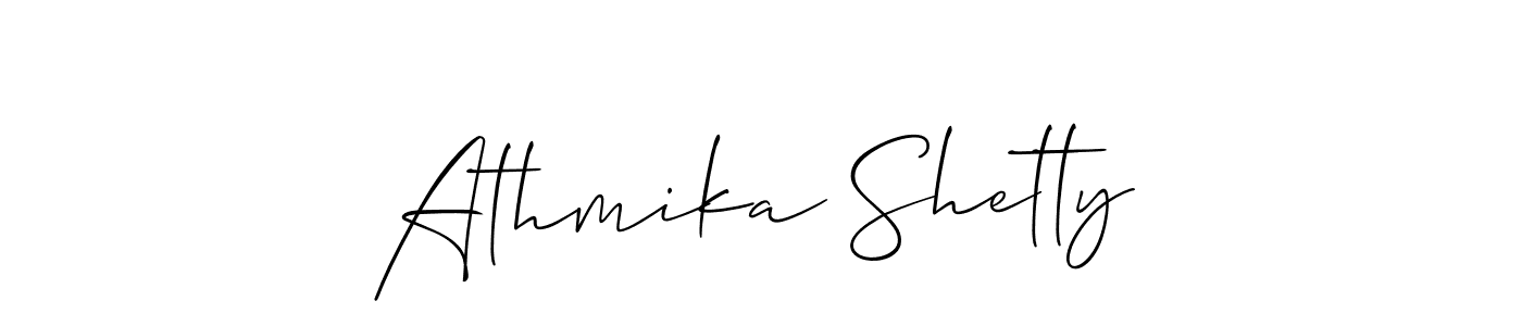 Also we have Athmika Shetty name is the best signature style. Create professional handwritten signature collection using Allison_Script autograph style. Athmika Shetty signature style 2 images and pictures png