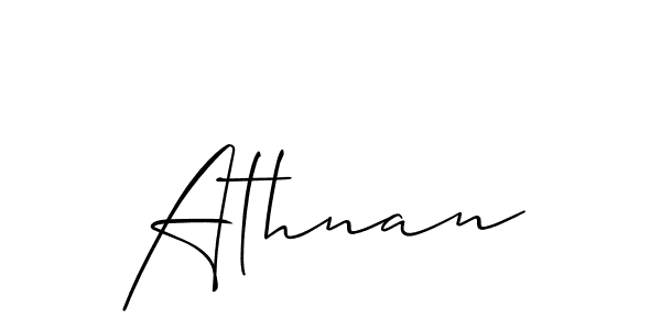 Similarly Allison_Script is the best handwritten signature design. Signature creator online .You can use it as an online autograph creator for name Athnan. Athnan signature style 2 images and pictures png