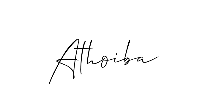 Make a beautiful signature design for name Athoiba. With this signature (Allison_Script) style, you can create a handwritten signature for free. Athoiba signature style 2 images and pictures png