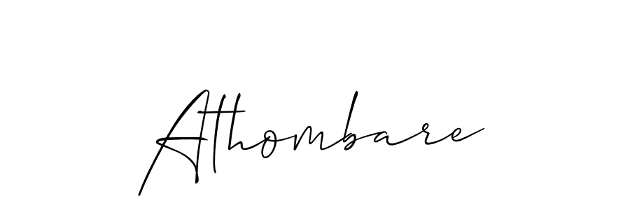 The best way (Allison_Script) to make a short signature is to pick only two or three words in your name. The name Athombare include a total of six letters. For converting this name. Athombare signature style 2 images and pictures png