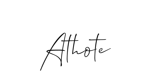 How to make Athote name signature. Use Allison_Script style for creating short signs online. This is the latest handwritten sign. Athote signature style 2 images and pictures png
