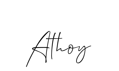 Athoy stylish signature style. Best Handwritten Sign (Allison_Script) for my name. Handwritten Signature Collection Ideas for my name Athoy. Athoy signature style 2 images and pictures png