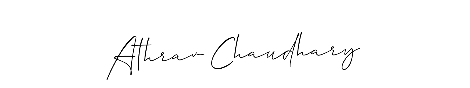 How to Draw Athrav Chaudhary signature style? Allison_Script is a latest design signature styles for name Athrav Chaudhary. Athrav Chaudhary signature style 2 images and pictures png