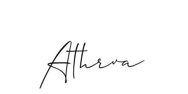 Allison_Script is a professional signature style that is perfect for those who want to add a touch of class to their signature. It is also a great choice for those who want to make their signature more unique. Get Athrva name to fancy signature for free. Athrva signature style 2 images and pictures png