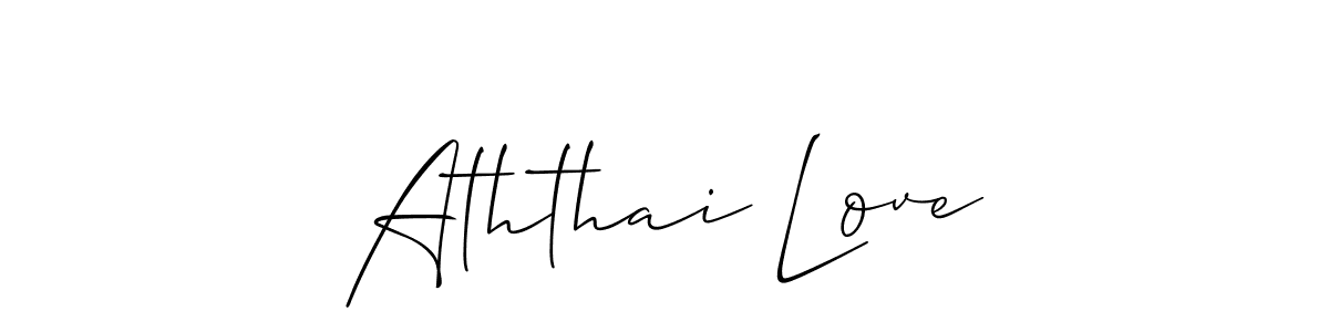 It looks lik you need a new signature style for name Aththai Love. Design unique handwritten (Allison_Script) signature with our free signature maker in just a few clicks. Aththai Love signature style 2 images and pictures png