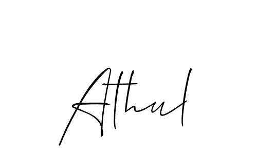 How to make Athul signature? Allison_Script is a professional autograph style. Create handwritten signature for Athul name. Athul signature style 2 images and pictures png