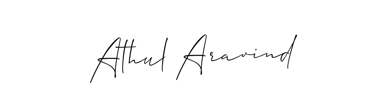 You should practise on your own different ways (Allison_Script) to write your name (Athul Aravind) in signature. don't let someone else do it for you. Athul Aravind signature style 2 images and pictures png