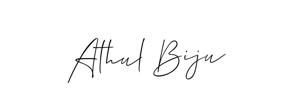Similarly Allison_Script is the best handwritten signature design. Signature creator online .You can use it as an online autograph creator for name Athul Biju. Athul Biju signature style 2 images and pictures png